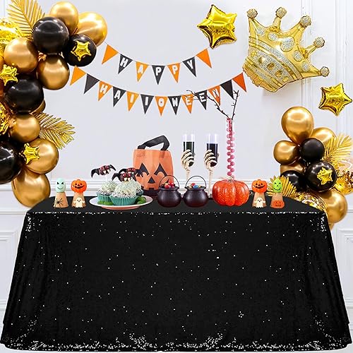 Miniatura 1 de Trlyc Mantel de lentejuelas  Mantel rectangular con purpurina plateada de 60 x 102 pulgadas, mantel brillante para decoración de mesa color plateado