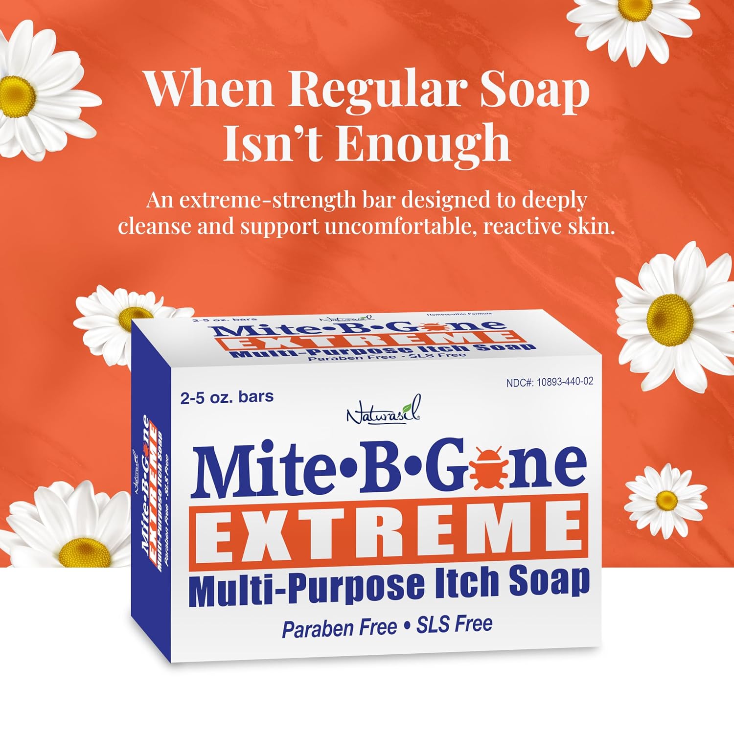Mite-B-Gone Extreme Mite Treatment Sulfur Soap & Itch Relief - 2 Bar Pack image 4