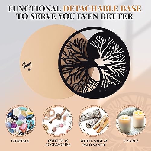 Miniatura 4 de Soporte de incienso de metal para varillas, soporte redondo de incienso para varillas, bandeja de incienso desmontable, bandeja de quemador de