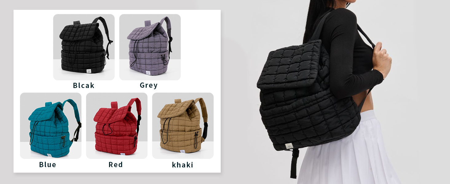 CONTAIL Puffy Hiker Pack Women Black 18L Quilted Puffer Lightweight Backpack Lightweight Hiking Backpack CONTAIL 18L Quilted For Women  main image 2