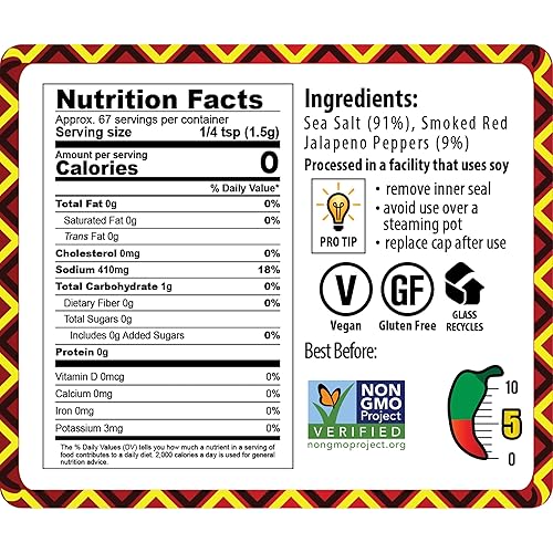 Miniatura 2 de Sal de Chipotle Ahumada por African Dream Foods Sal artesanal de chile natural vegana sin gluten sin conservantes Sal de chile única hecha con chile