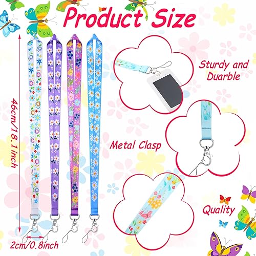 Miniatura 2 de Marspark 14 cordones de primavera para insignias de identificación, llaveros florales, flores a granel para profesores de temporada, suministros de
