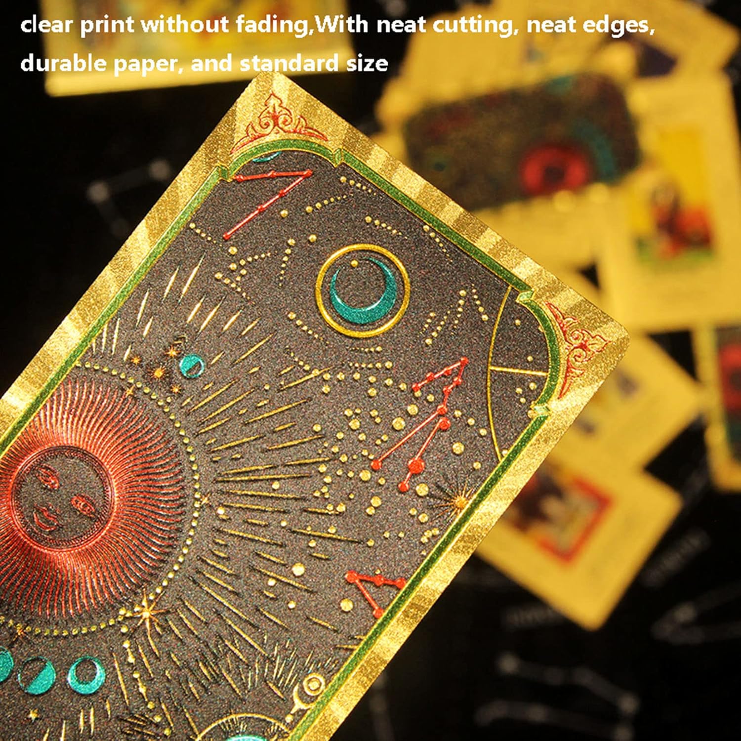 Tarot Cards Deck, Water Proof with Guidebook Divination Cards, 80 Fortune Telling Game Set for Family Reunion Beginners Expert Readers for Holiday Christmas Birthday Gifts,D
