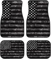 Vista 13 de Yewattles - Set de 4 alfombrillas para auto con estampado de rosa roja, delanteras y traseras, antideslizantes, ajuste universal para sedán