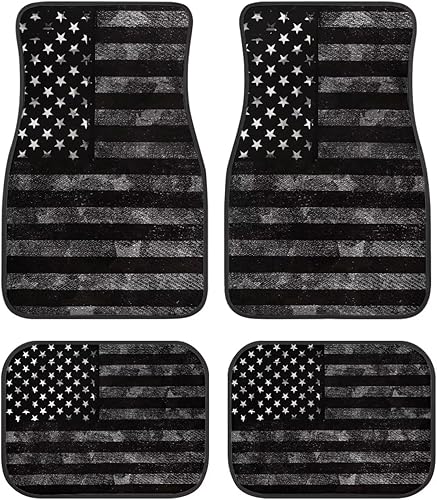 Miniatura 13 de Yewattles - Set de 4 alfombrillas para auto con estampado de rosa roja, delanteras y traseras, antideslizantes, ajuste universal para sedán