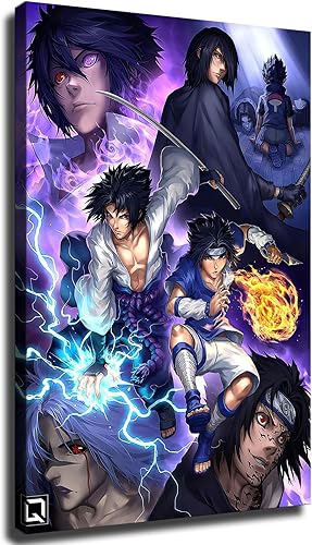 Pósteres de anime para dormitorio, personajes de manga japonesa, pintura decorativa de anime, arte de pared, pósteres de lienzo, regalos (6, 12 x 18