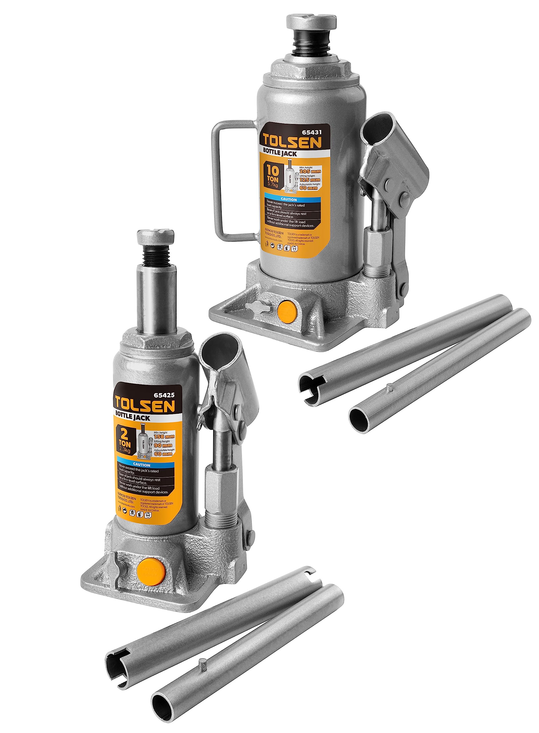 Tolsen - Hydraulic Bottle Jack,65425, 2 Tons