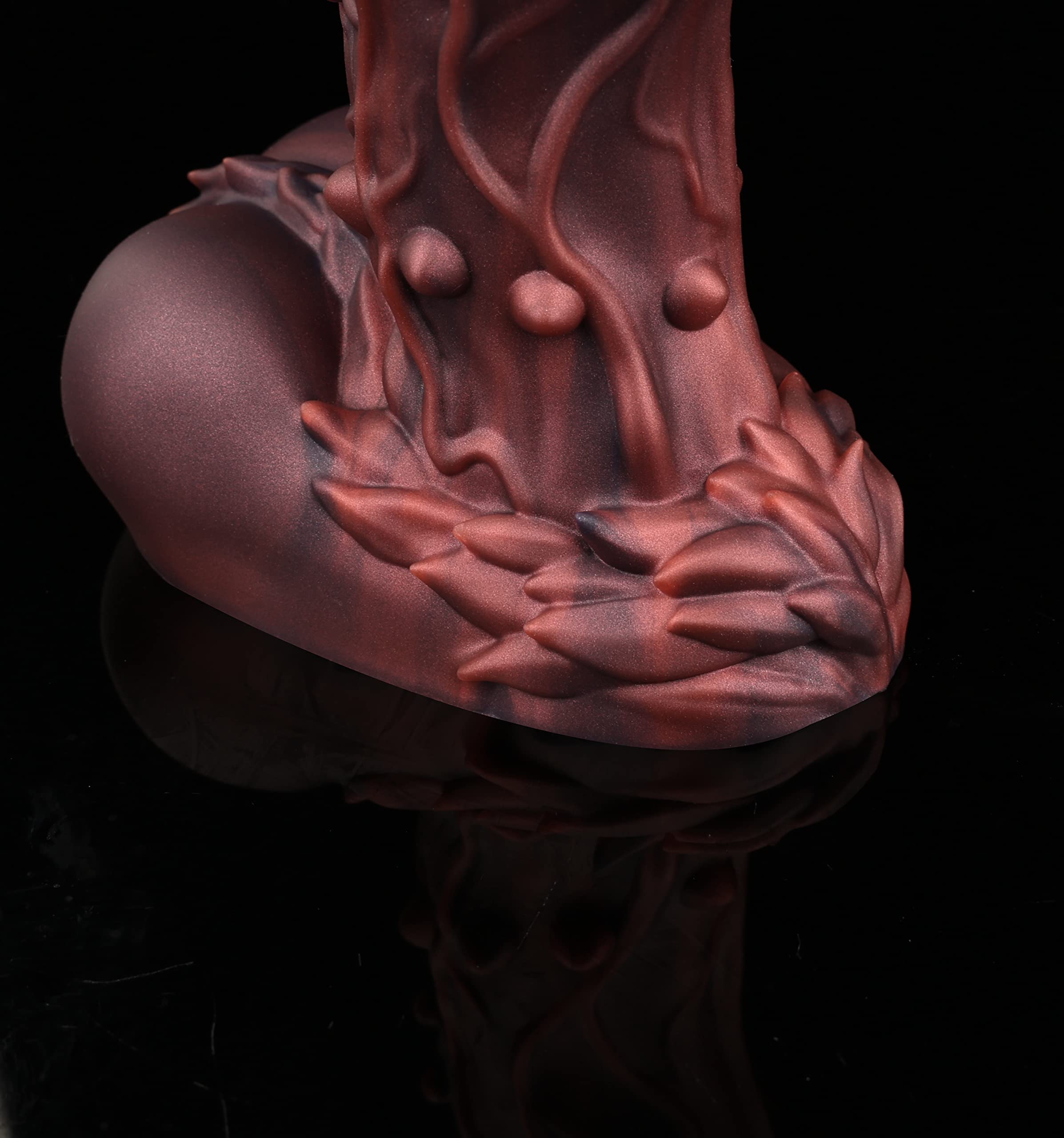 10.8" Nothosaur ăOakăHuge Thick Dildo, Realistic Silicone Dildos with Strong Suction Cup Anal Play, G-spot Giant Dildo Anal Sex Toys for Women and Men, XXL: XL Rust Red