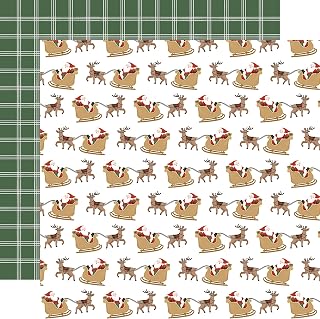 Echo Park Paper Christmas Village: Santa's On His Way 30.5x30.5cm 무늬 종이, 멀티