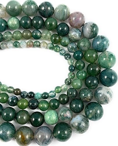 Miniatura 3 de Beadalgo - Cuentas redondas de howlita natural de calidad AAA de 0.315 in para hacer joyas de hilo de 15 pulgadas.