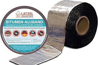 Bitumen Aluband 100 mm x 10 m Farbe Aluminium – selbstklebendes Dichtband für Dach, Regenrinne & Anschlüsse – UV-beständig wasserdicht Reparaturband – Bitumen Aluminium Abdichtband