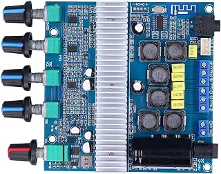 Tgoon Subwoofer Amplifier Board, 2.1 Channel Subwoofer AMP 12‑24V TPA3116D2 for Speak Box Connection