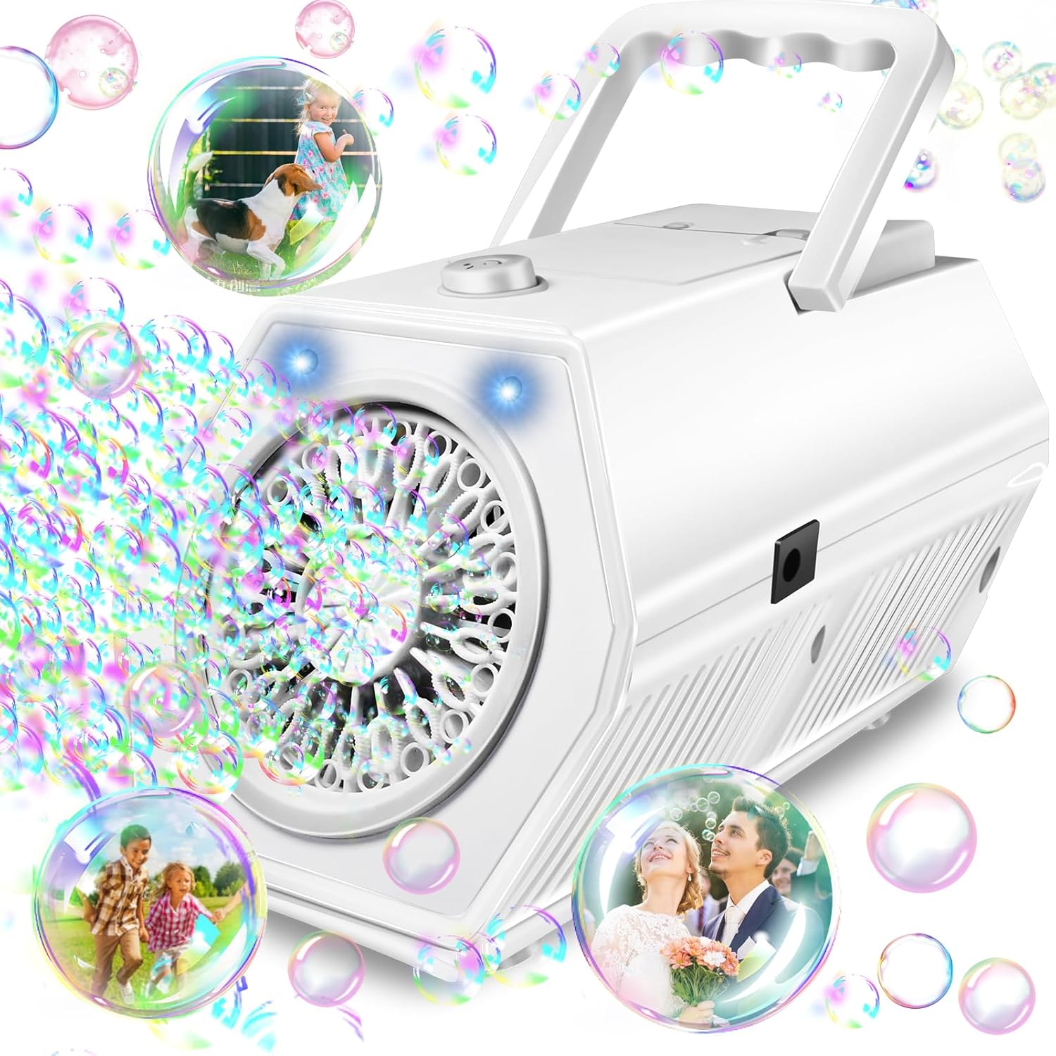 White Bubble Machine Automatic Bubble Blower