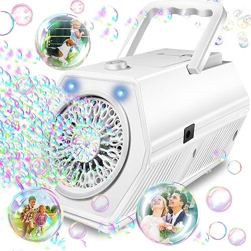 Máquina de burbujas automática sopladora de burbujas para niños fabricante de burbujas eléctrico para niños pequeños juguetes al aire libre -