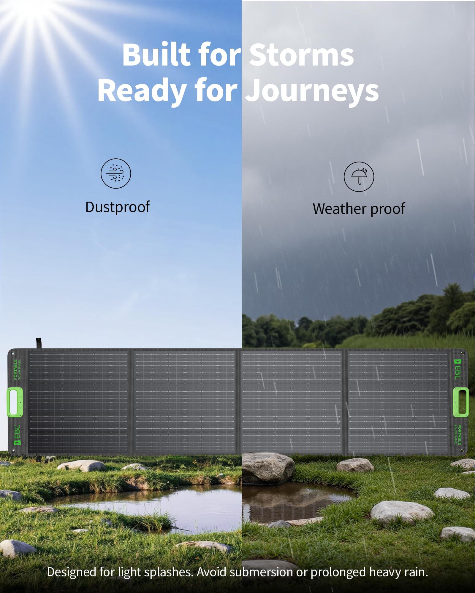 Amazon.com: EBL 200W Portable Solar Panel, Foldable IP65