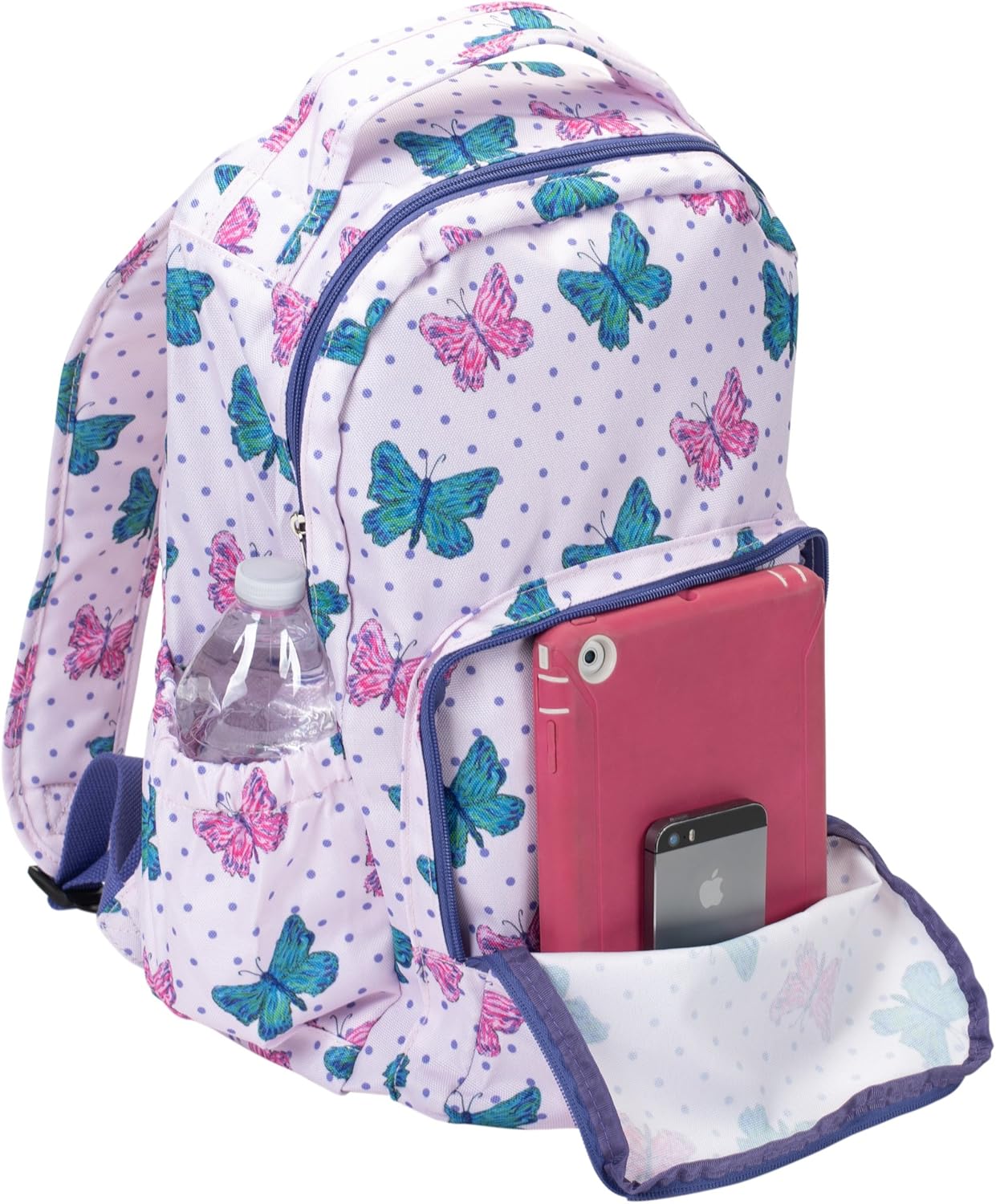 Mary Square Backpack Butterflies, Multicolored
