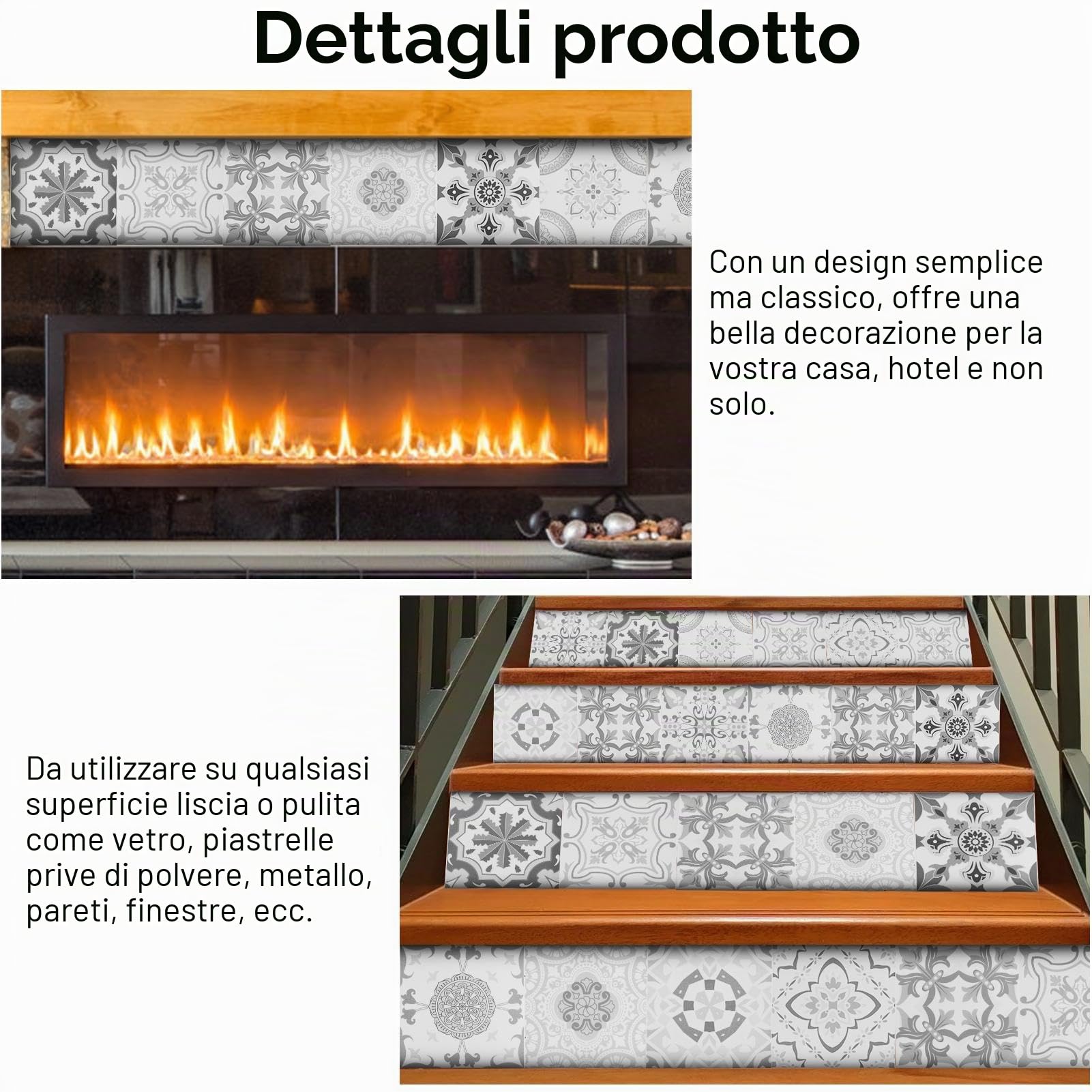 24 pezzi Adesivi per Piastrelle Bianco e Grigio, 15 x 15CM, Piastrelle Adesive Cucina, piastrelle adesive da incollare, piastrelle da cucina