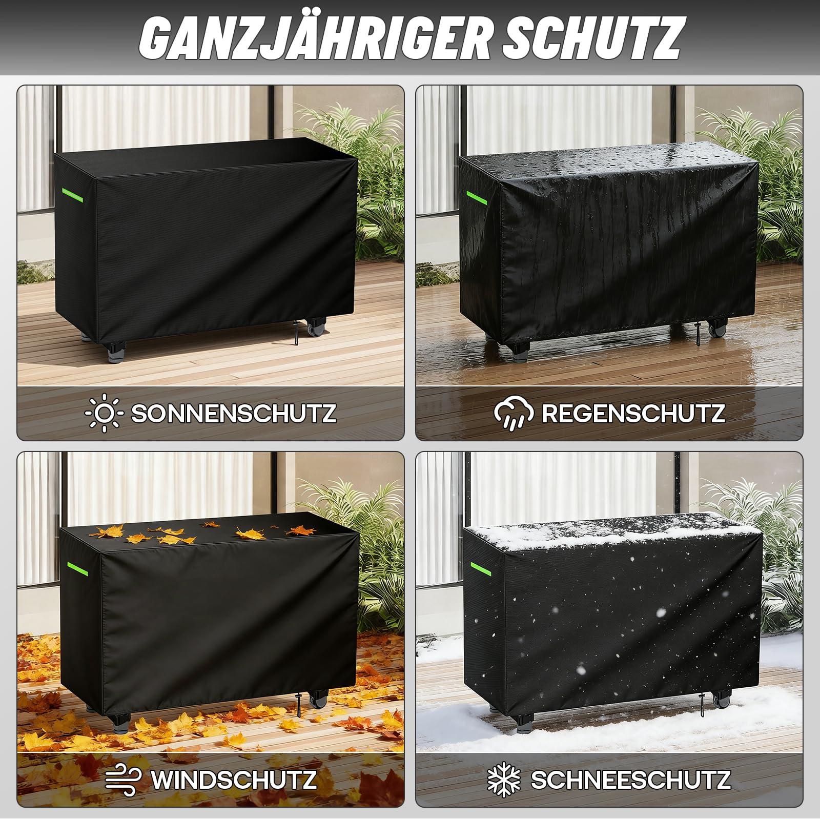 Pokrowiec na stolik pomocniczy Ke-ter Unity XL BBQ stolik pomocniczy, dł. 137 x szer. 58 x wys. 85 cm 600D PCW, wodoszczelny pokrowiec na kuchnię, odporny na warunki atmosferyczne, na stół