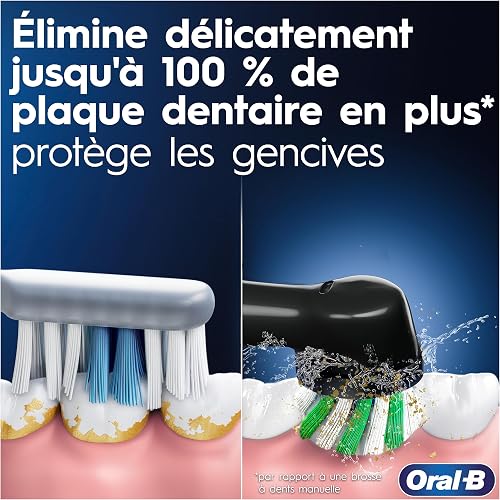 Oral-B Brosse à Dents Electrique Pro 1 avec Brossette de Rechange, Bleue - 2