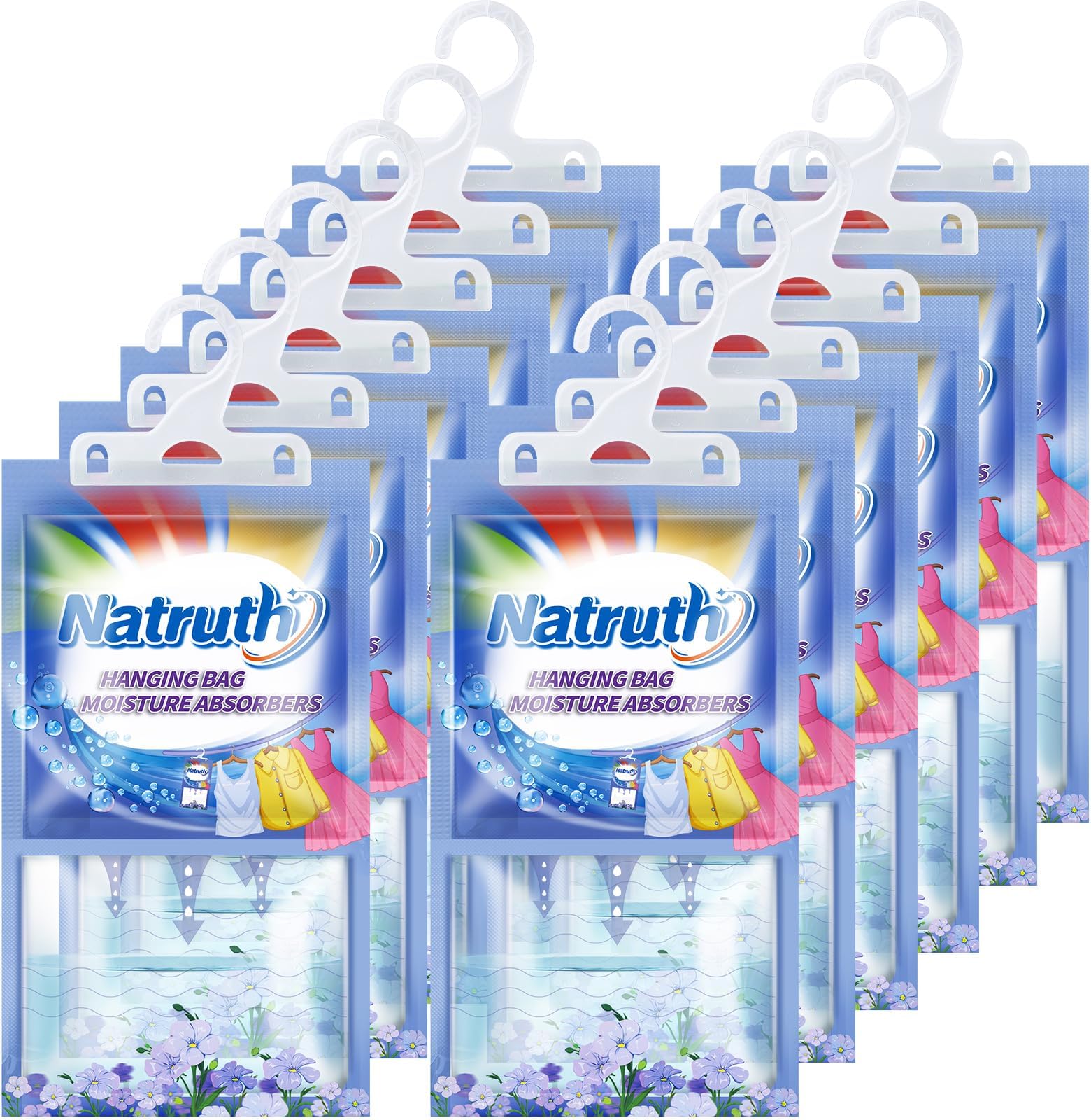 NATRUTH 12PACK Moisture Absorber Bags With Fresh Linen,Desiccant
