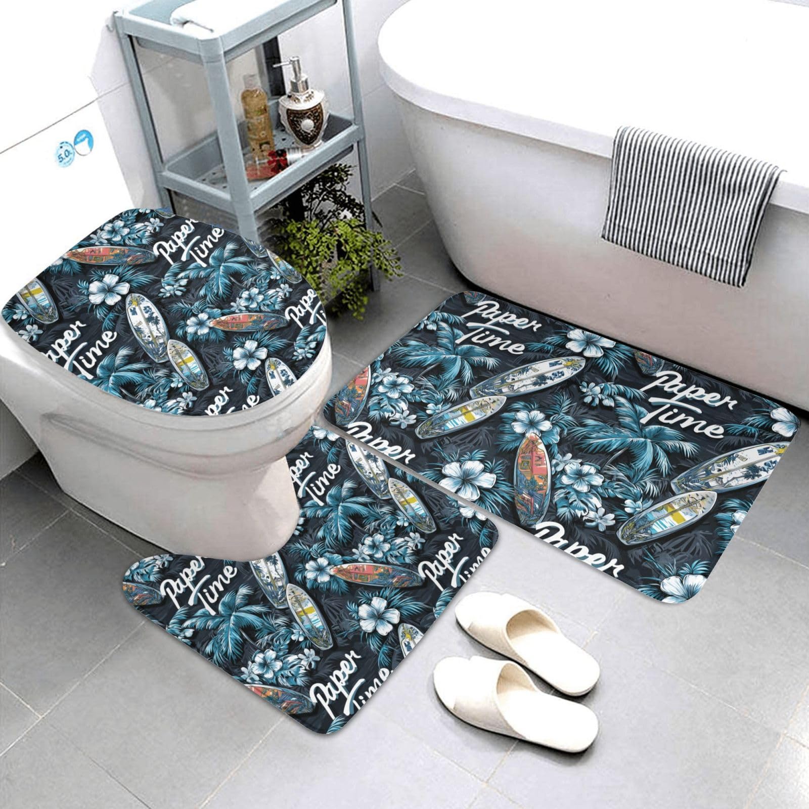 Tapis de bain hawaïen pour une ambiance de douche exotique