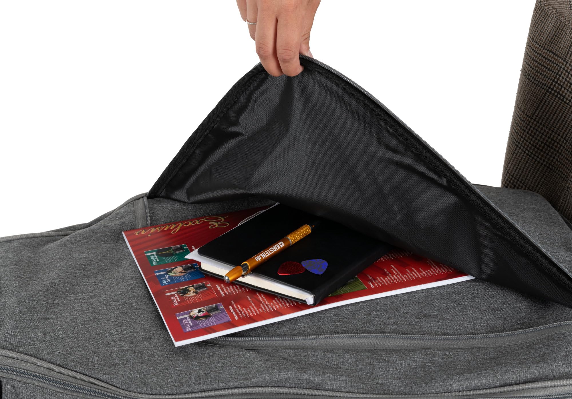 Shaman WGB-115 GY Premium-Line Custodia Per Chitarra Western - Materiale Esterno Idrorepellente E Resistente Strappi - Spallacci Imbottiti Regolabili E Tasca Frontale - Gigbag Con Manico Rinforzato