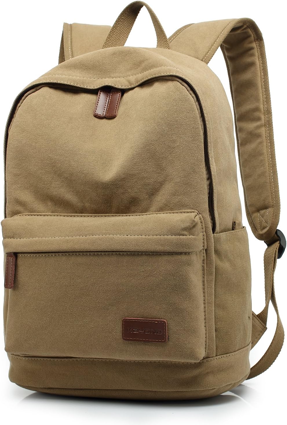 kayond Casual Style Lightweight canvas Laptop Bag/Durable Travel backpacks/Rucksack for Men&Women/Fashion Backpack Fits 15 inch Notebook (Khaki) - Image 2