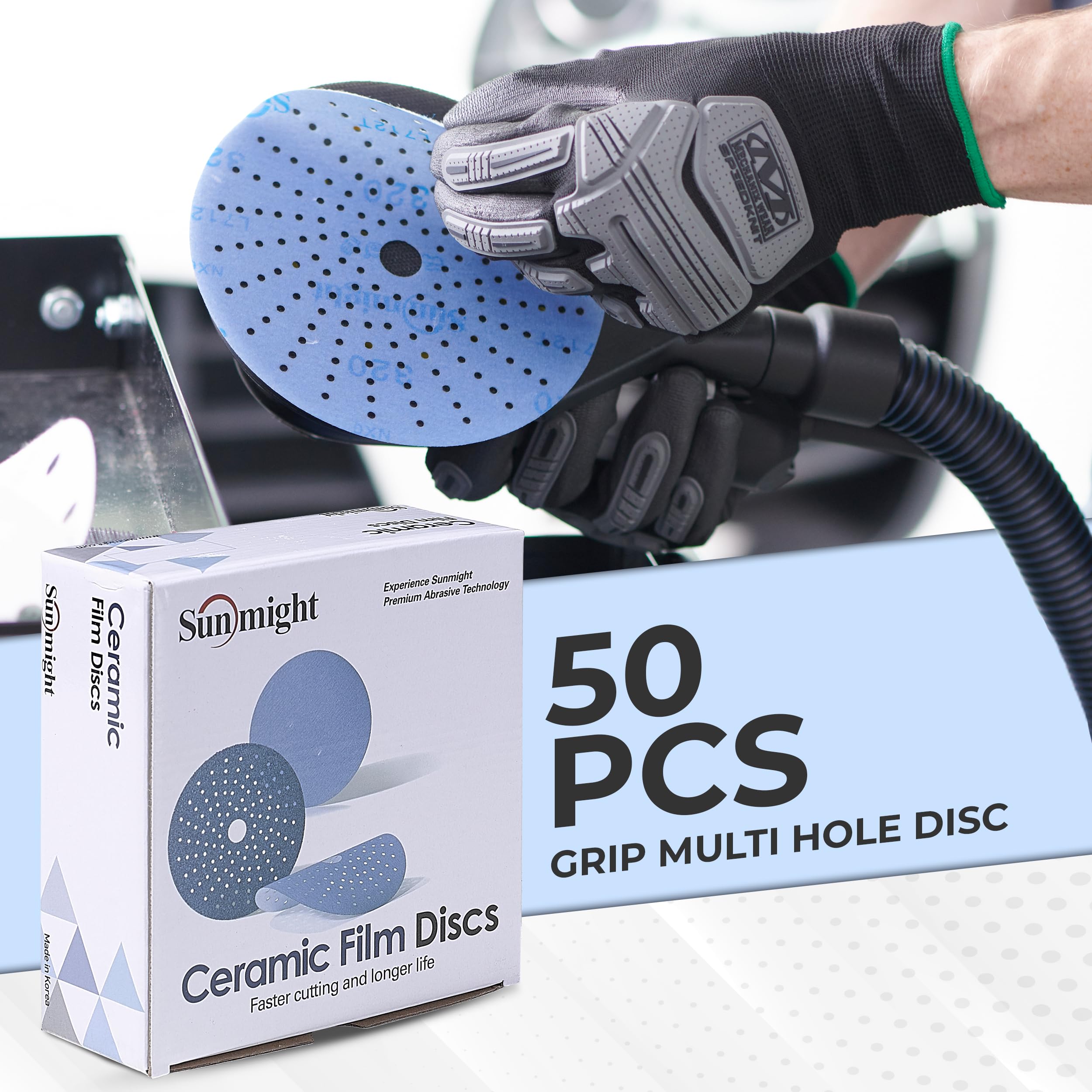 Sunmight Keramikfolie 15,2 cm 120G Grip Multi Hole Disc 76508 50 Scheiben