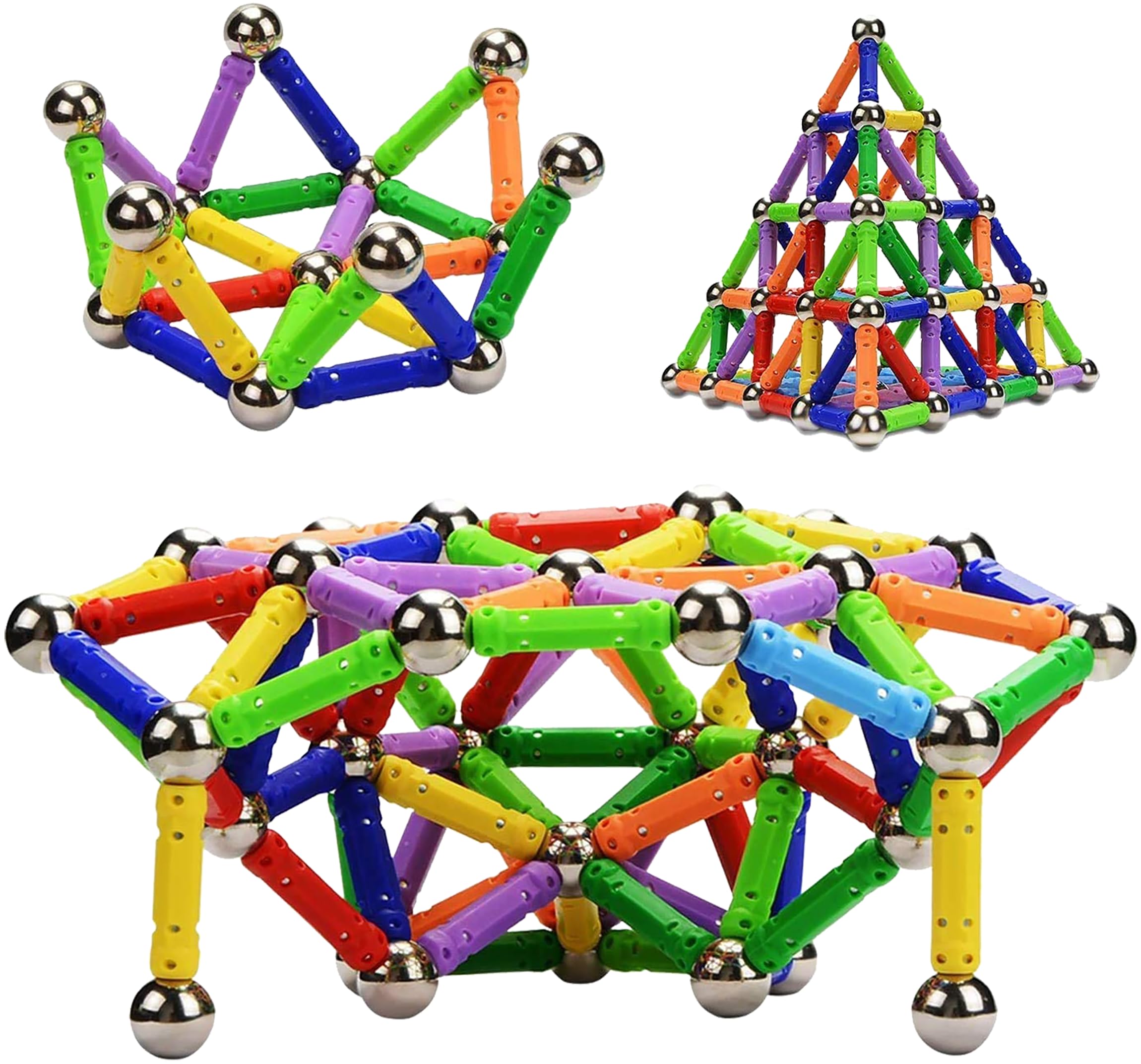 Magnetische Stöcke, Stöcke & Bälle Set 140 STÜCKE, Gebäude, BAU Spielzeug, Blöcke Sticks Lernspielzeug Für Kinder (Über 6 Jahre Alt)