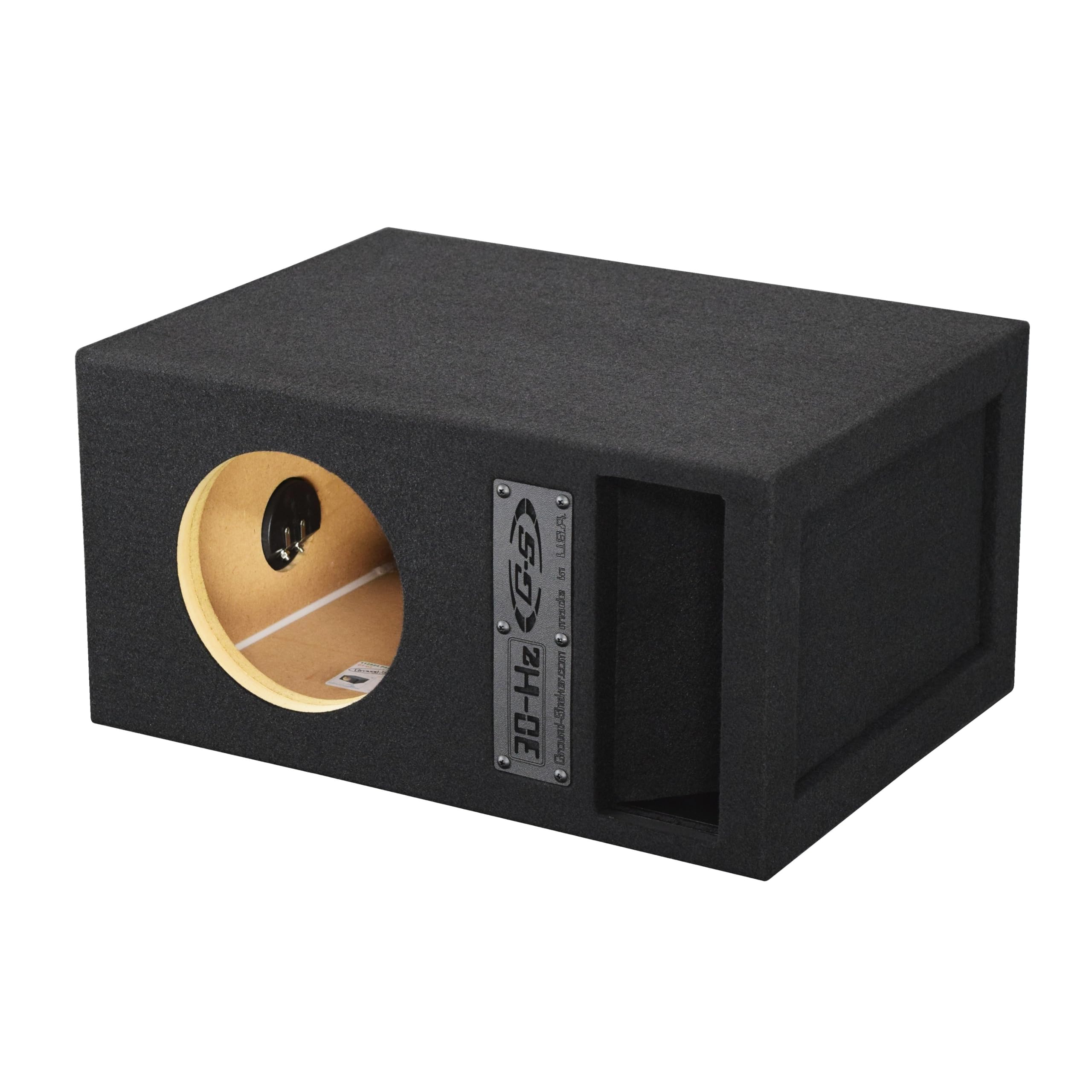 30HZ Reinforced Competition Single Ported Sub Box Sub Woofer Enclosure Speaker Box Car Audio Subwoofer Ground Shaker Box Ground-Shaker (Black, 8")