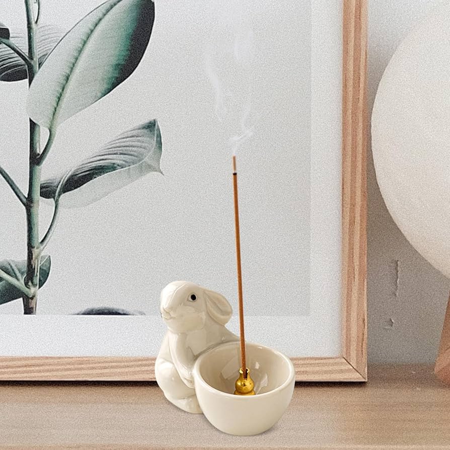 Amazon｜Cuticate ウサギのお香立て像、ホームオフィス