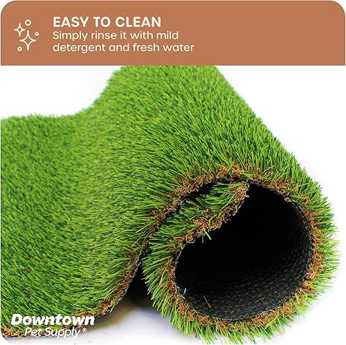 Miniatura 5 de Downtown Pet Supply Pasto de repuesto para orinal para perros, 30 x 40 pulgadas, almohadilla de césped sintético lavable para perros, adecuada como