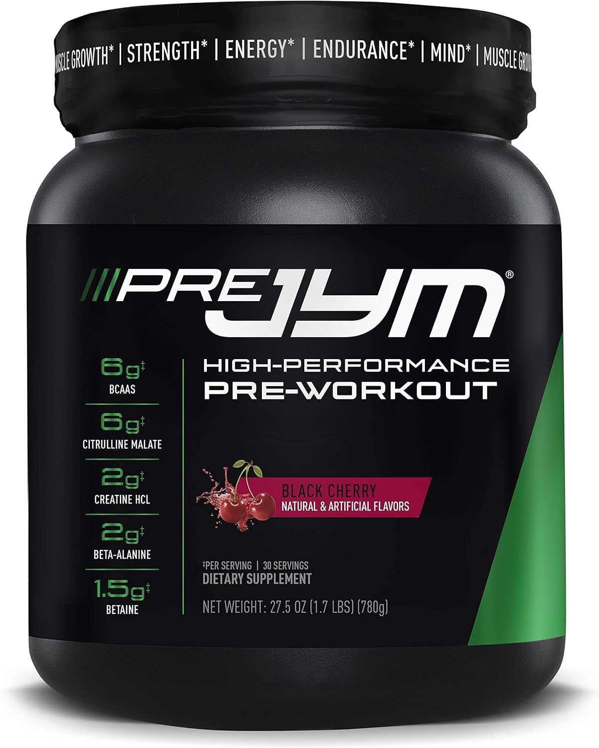 JYM Supplement Science Pre Jym, Black Cherry, 30 Count : Health & Household