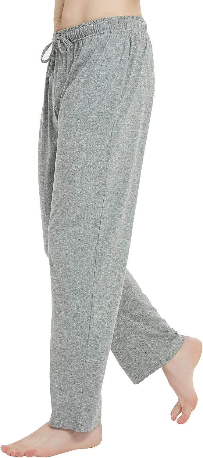 U2SKIIN Mens 100% Cotton Pajama Pants, Lightweight Soft Lounge Pant with Pockets Sleep Pj Bottoms for Men - Image 6
