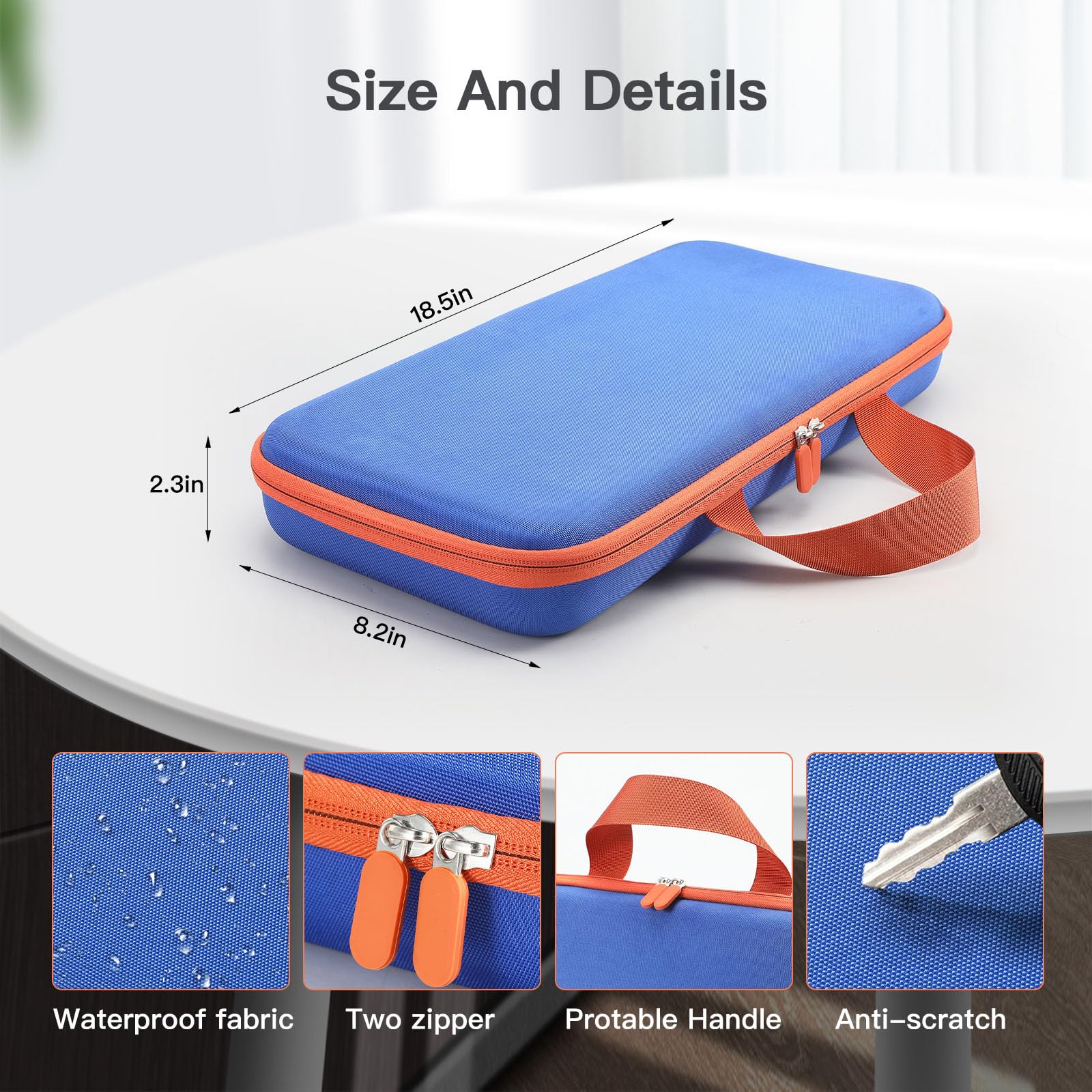 Funda rígida de transporte compatible con Dyson Airstrait Straightener HT01, almacenamiento seguro y protección para tu alisador de cabello y accesorios (azul)