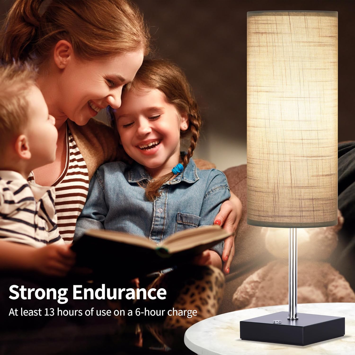 avv cordless table lamp, 5000mah battery operated lamp for night stand, 3 modes battery powered wireless table lamp, touch control rechargeable lamp for bedroom, living room, 18 inch grey gray 18 inch