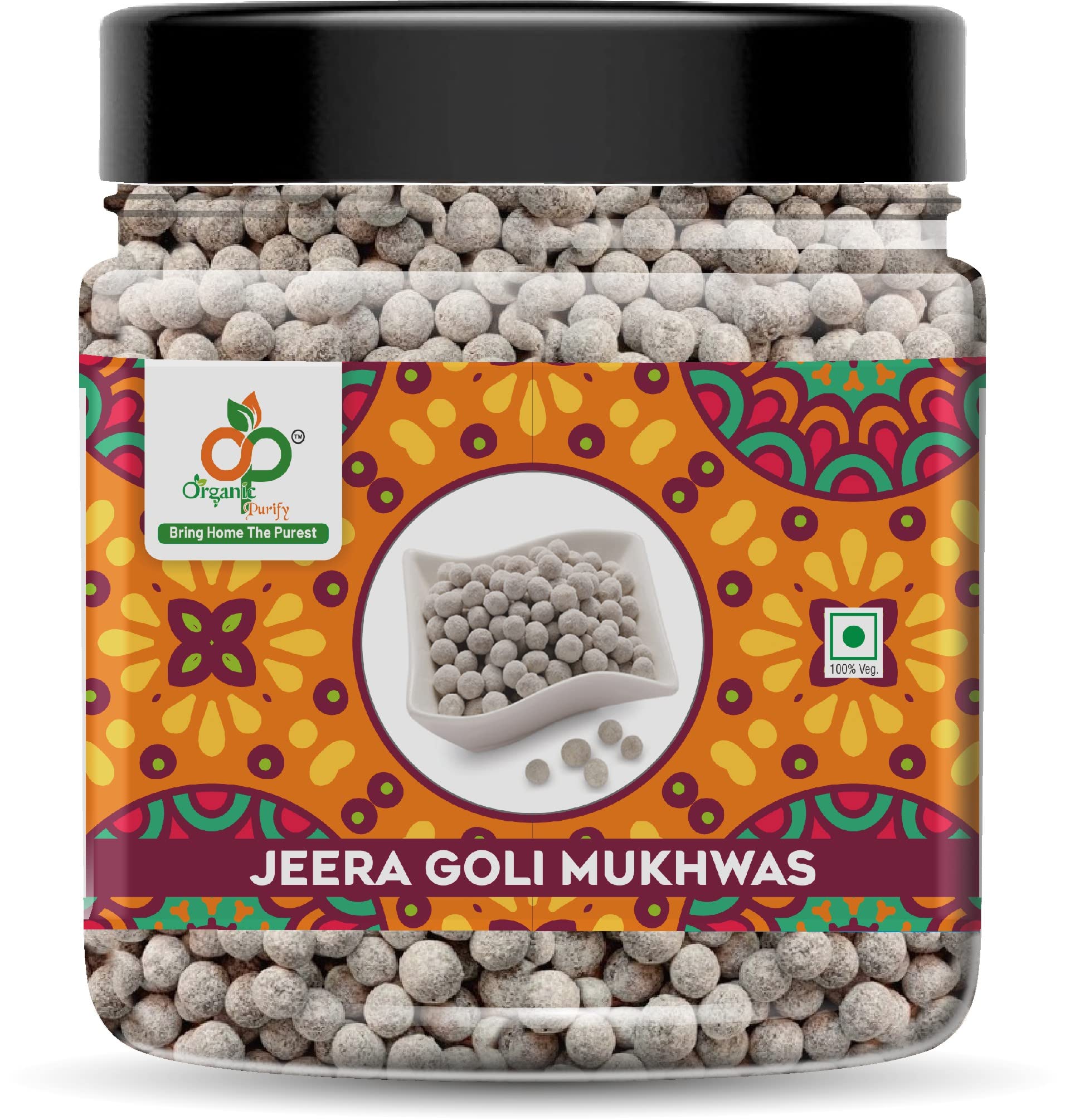 Organic Purify Digestive Jeera Goli Mukhwas, 350g Jar Pack [Mouth Freshener, Digestive, After-Meal Snack] Jar Pack 350gm (B09Q91JCD2) Amazon Price History, Amazon Price Tracker
