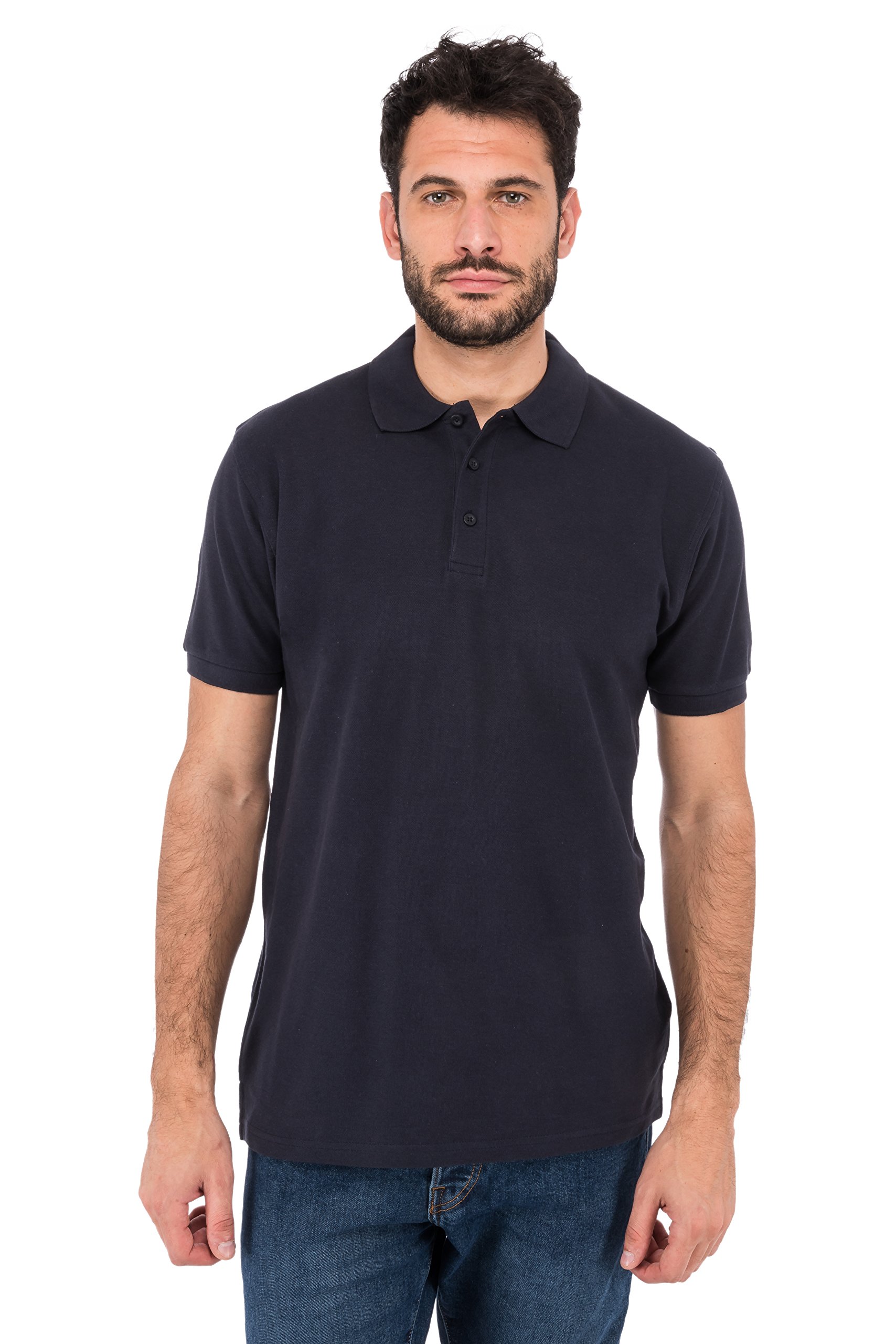 Fruit of the Loom Men's Premium Polo Shirt - Blue - XXX-Large