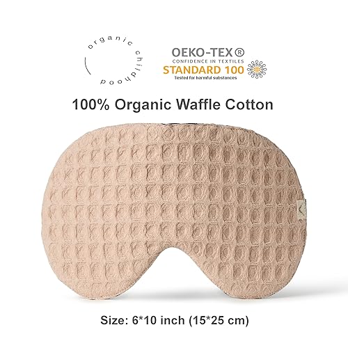 Miniatura 2 de 2-PACK Cotton Eye Sleep Mask Oversized for sleeping  Organic Oeko-TEX Standard  Blackout Eye Shade cover  Adjustable strap Breathable Travel