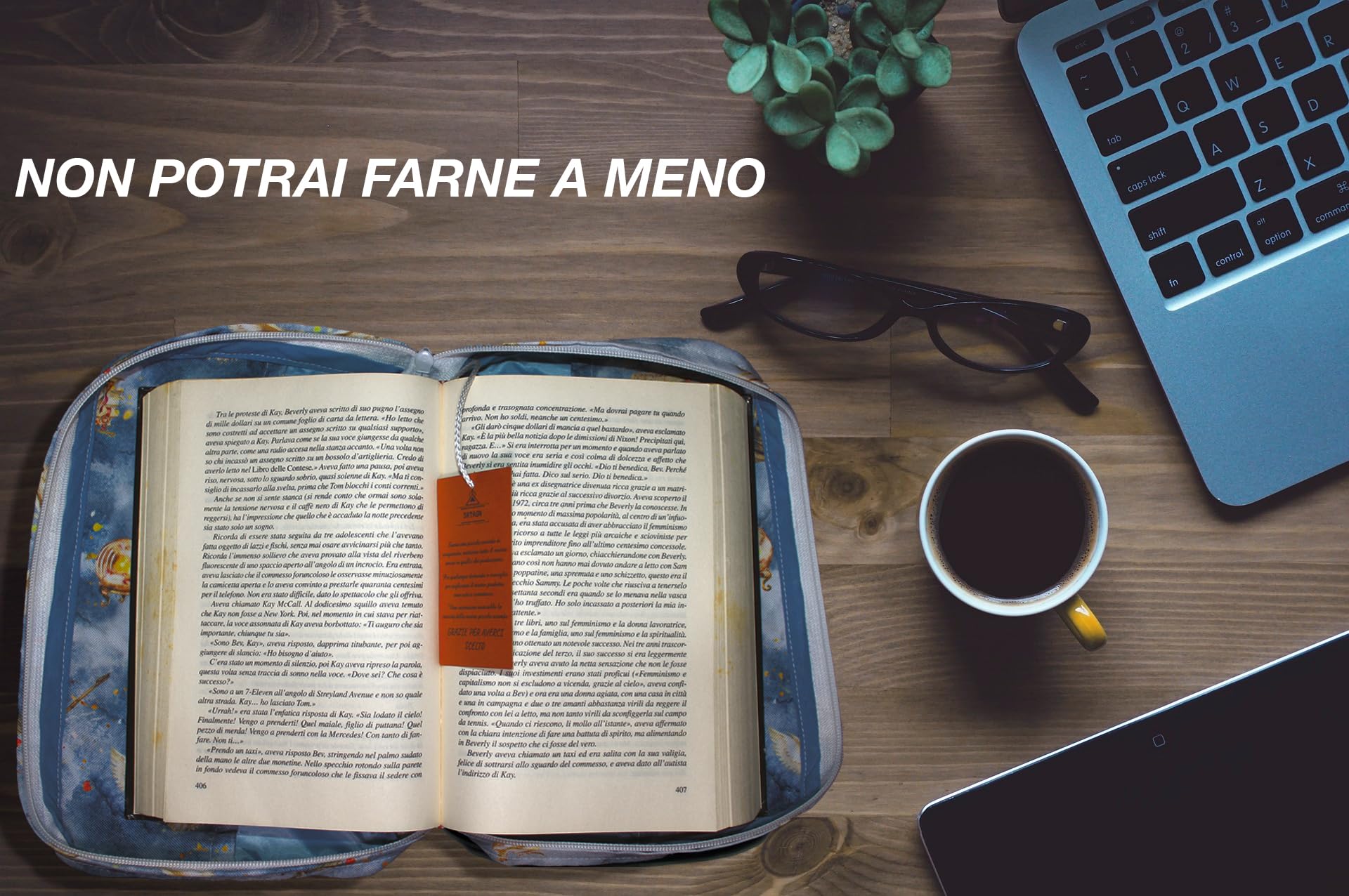 SARTORIA AGNESE Custodia Libro Artigianale con Cerniera, Porta Libro Stoffa Impermeabile, Copertina del libro 26x16, Regalo per una Lettrice