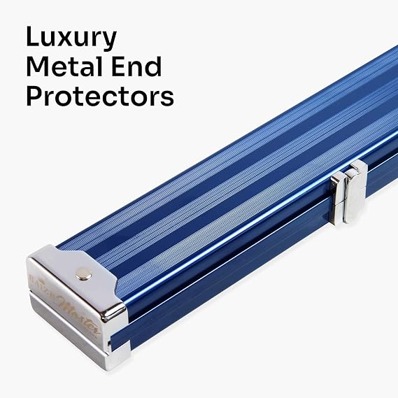 3/4 PRO LINE Aluminium Luxury Snooker Pool Cue Case with Metal Ends - Holds 1 x 3/4 Joint Cue + Extensions