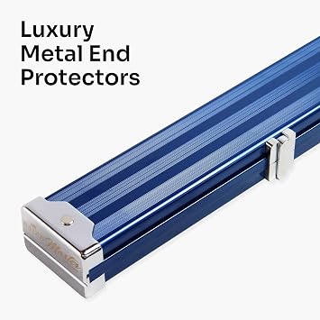 3/4 PRO LINE Aluminium Luxury Snooker Pool Cue Case with Metal Ends - Holds 1 x 3/4 Joint Cue + Extensions