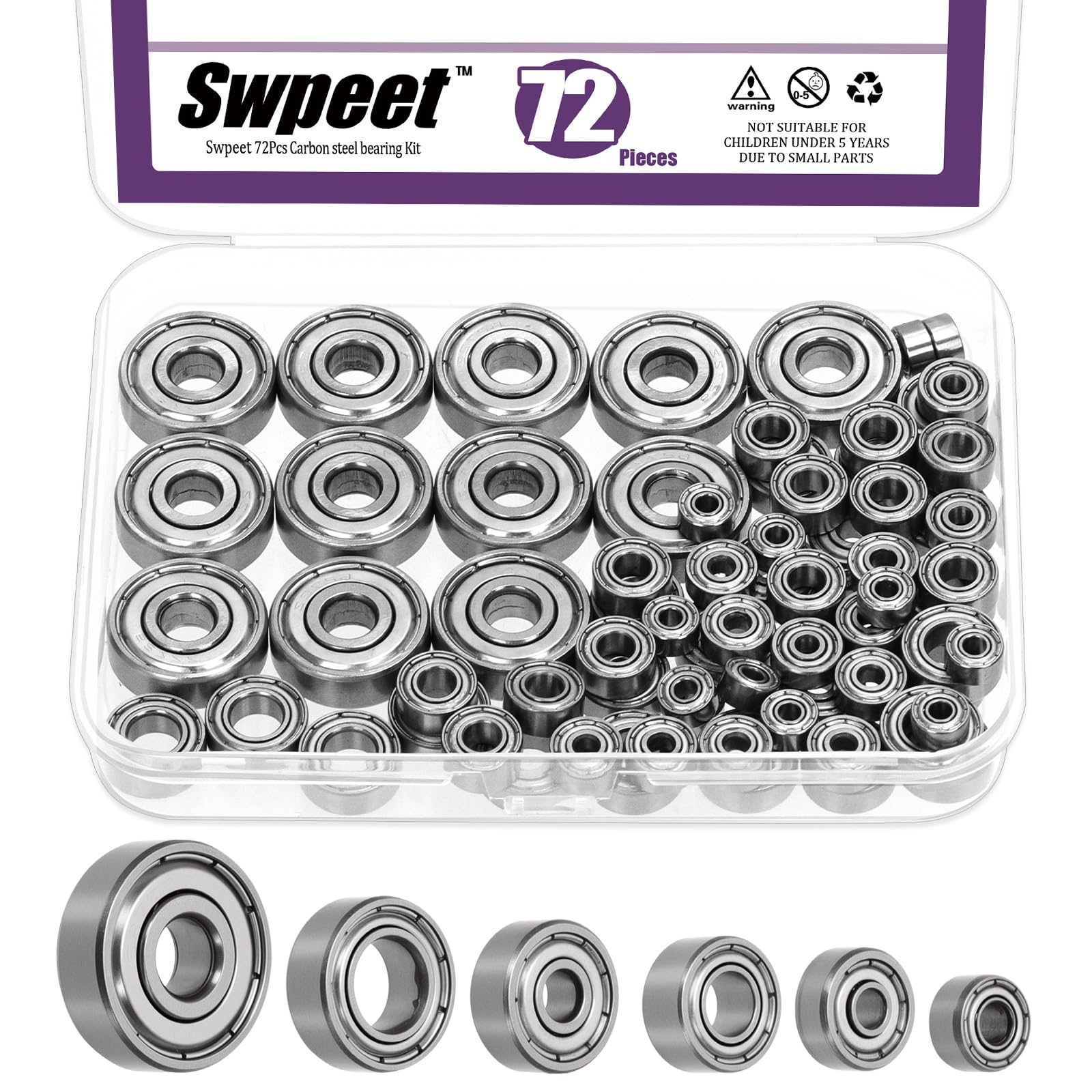Swpeet 693ZZ, 623ZZ, 624ZZ, 685ZZ, 685ZZ, 687ZZ, 627ZZ zestaw łożysk kulkowych 627ZZ, stal węglowa, podwójne ekranowanie