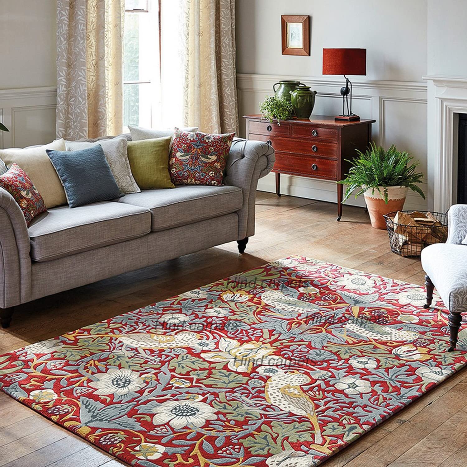 Hind carpets Rugs Premium Collection Hand Tufted Wool Carpets Export Quality for Living Room-Bedroom & Hall (Color Multi 6x9 Feet) (B0BRNPSS3M) Amazon Price History, Amazon Price Tracker