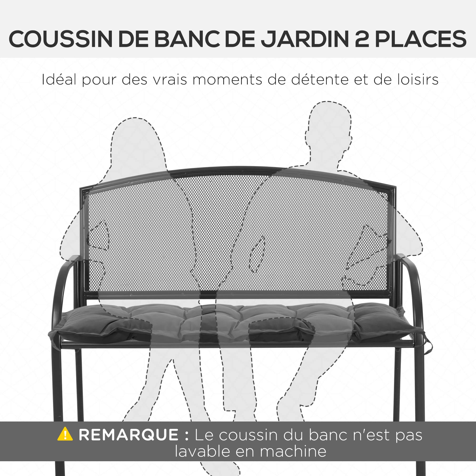 Coussin Universel En Mousse Pour Banc/canapé De Jardin, Terrasse, Banc