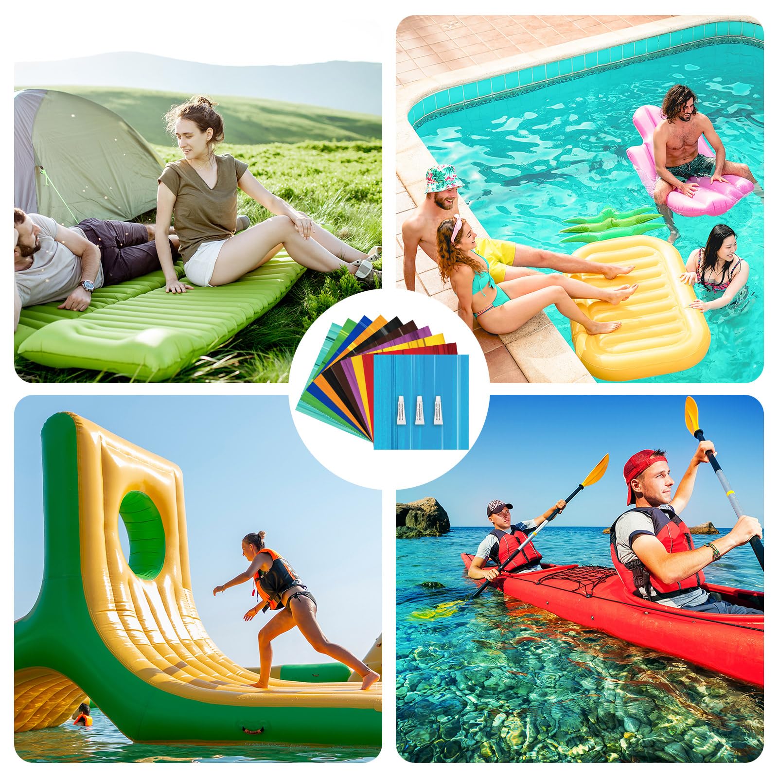 Pool Patch Repair Kit 19-Piece Bounce House Repair Kit – Vinyl PVC ...