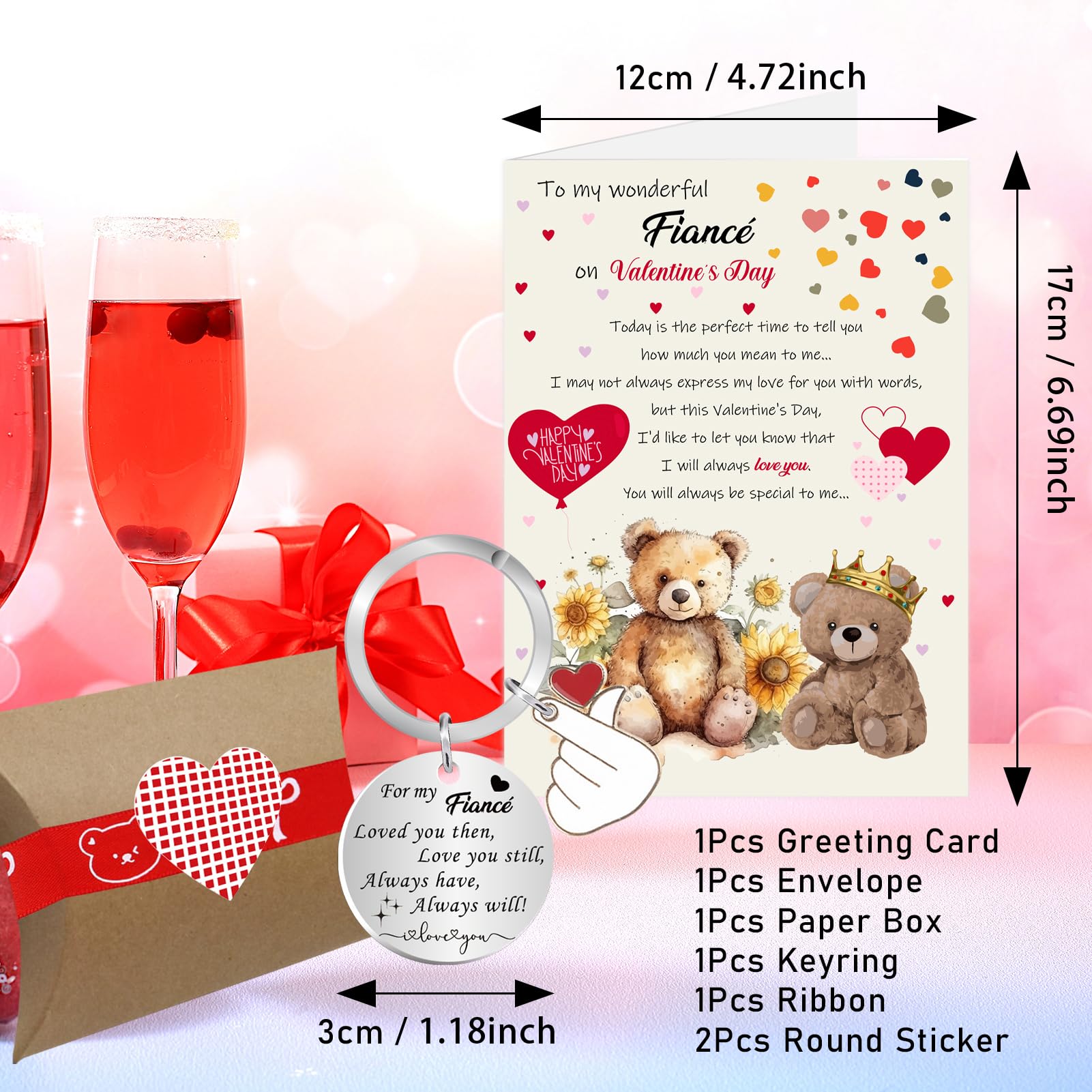 Valentines Card for Fiance Valentines Day Fiance Gifts, Fiance Valentines Card from Fiancee with Envelope - Image 3