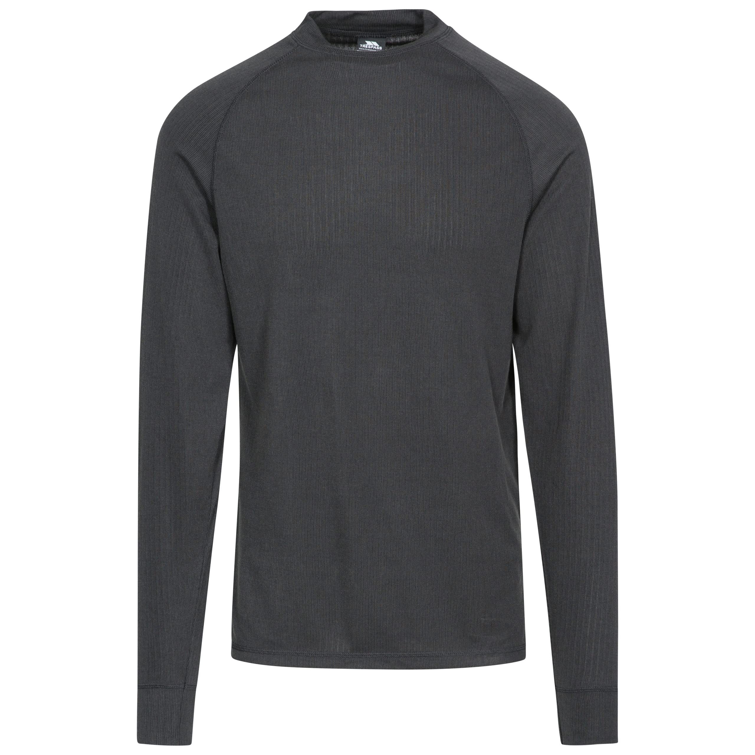 Trespass Flex360, Black X, S, Quick Dry Longsleeved Baselayer Top 170gsm Adult Unisex, Small, Black