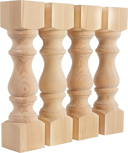Miniatura 7 de CAROLINA LEG CO. Pine Monastery Chunky Bench Legs - Set of 4 - Coffee Table Legs - Dimensions: 3.5" x 16"