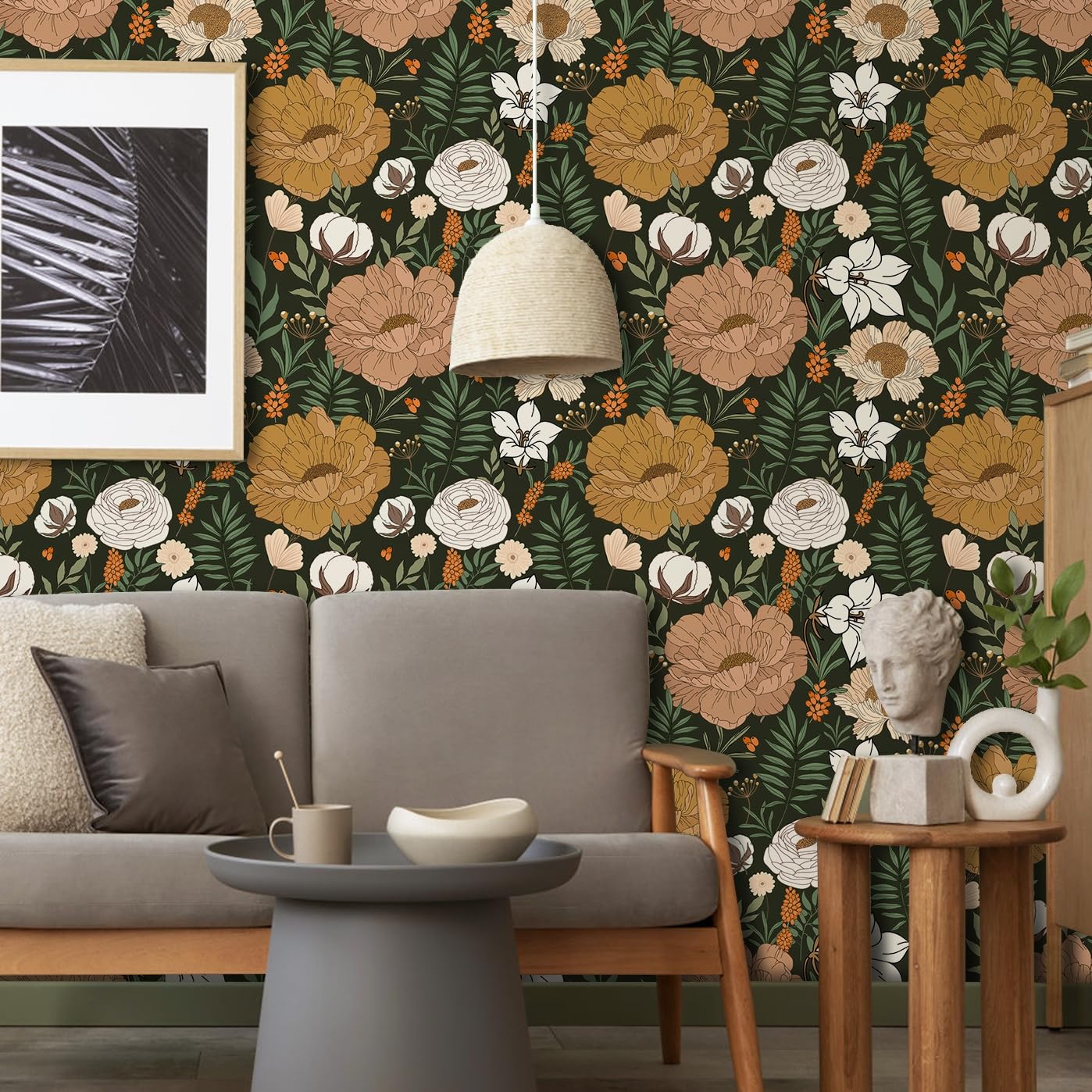 Snapklik.com : Wenmer Large Floral Peel & Stick Wallpaper - 17.7in X 32 ...